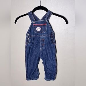 First Moments‎ Lined Baseball Embroidered Overalls, Newborn